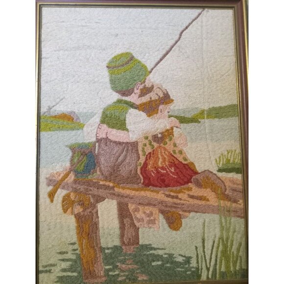 Vintage Hand‑Stitched Bunka Embroidery Tapestry – Framed Textile Art Collectible - Picture 2 of 3